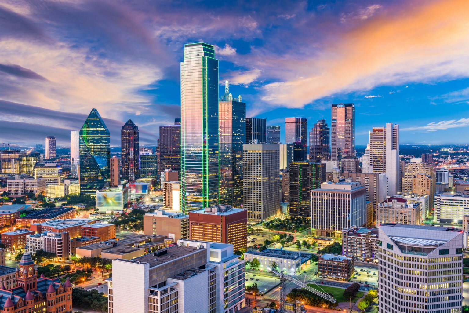 Security Systems in Dallas TX 1 Dallas skyline at dusk