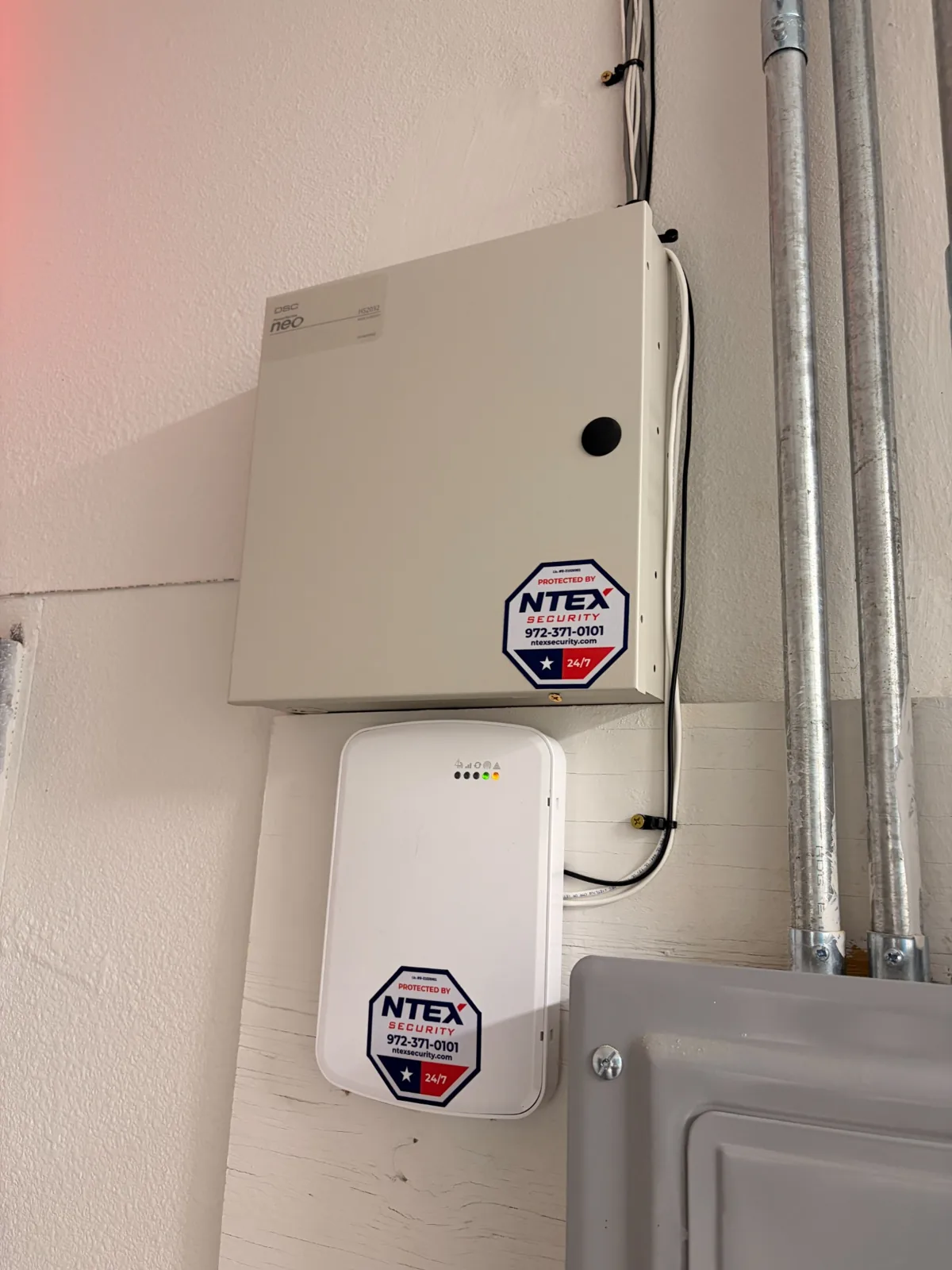 Installed security equipment enclosures and conduit