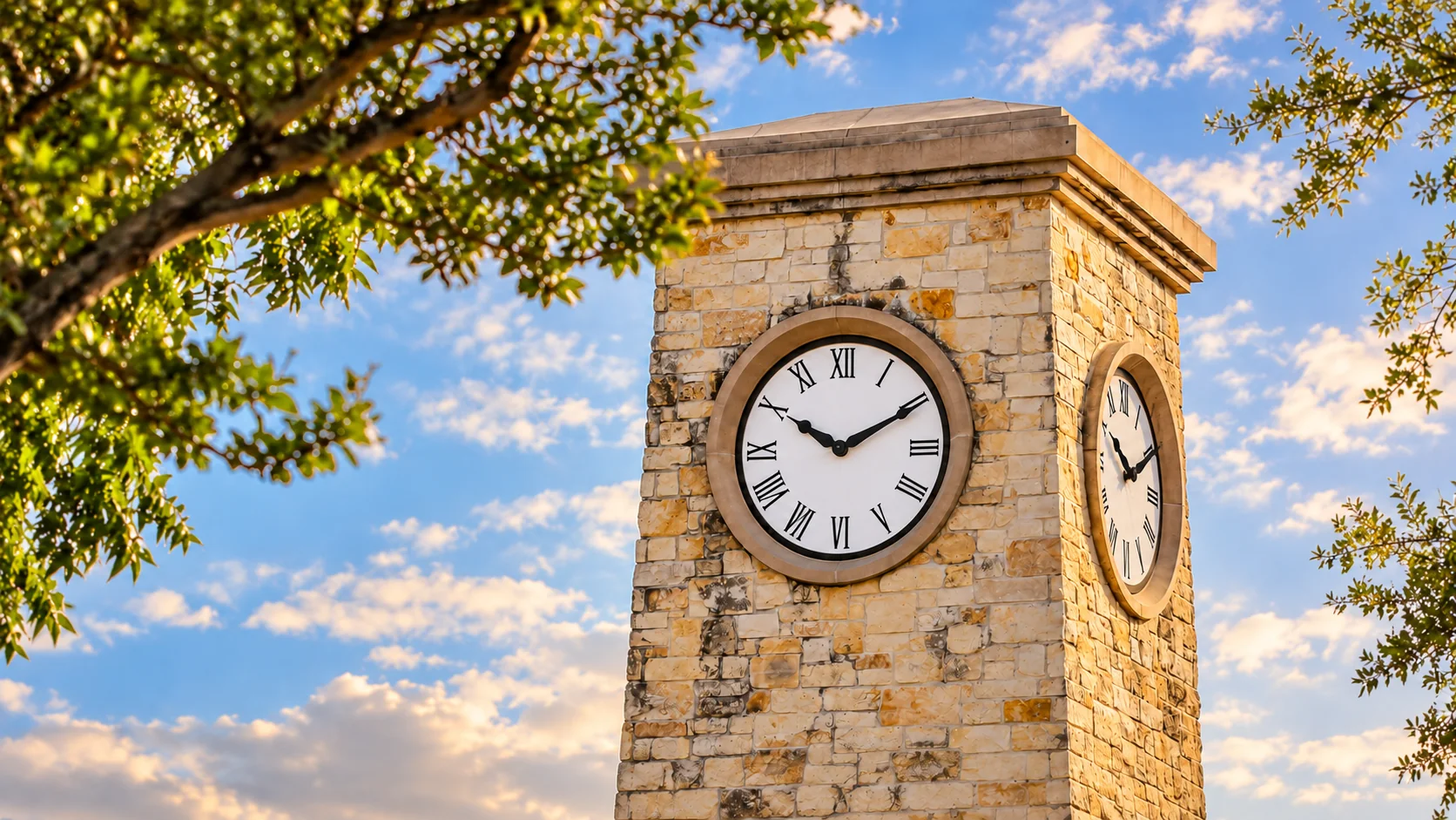 Security Systems in Rowlett TX 1 Photorealistic rendering of the downtown Rowlett clock tower framed by trees